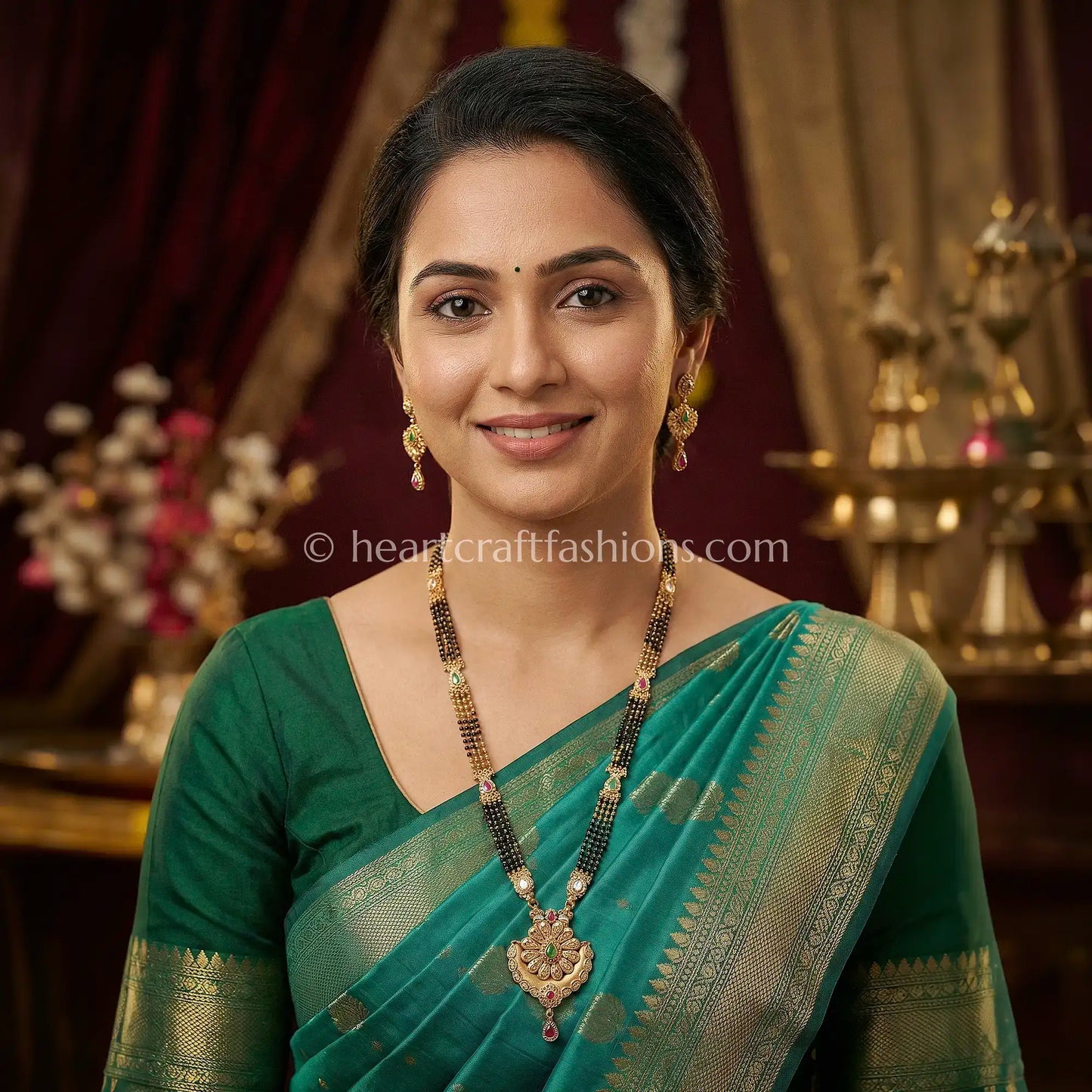 Floral Pendant Mangalsutra Set