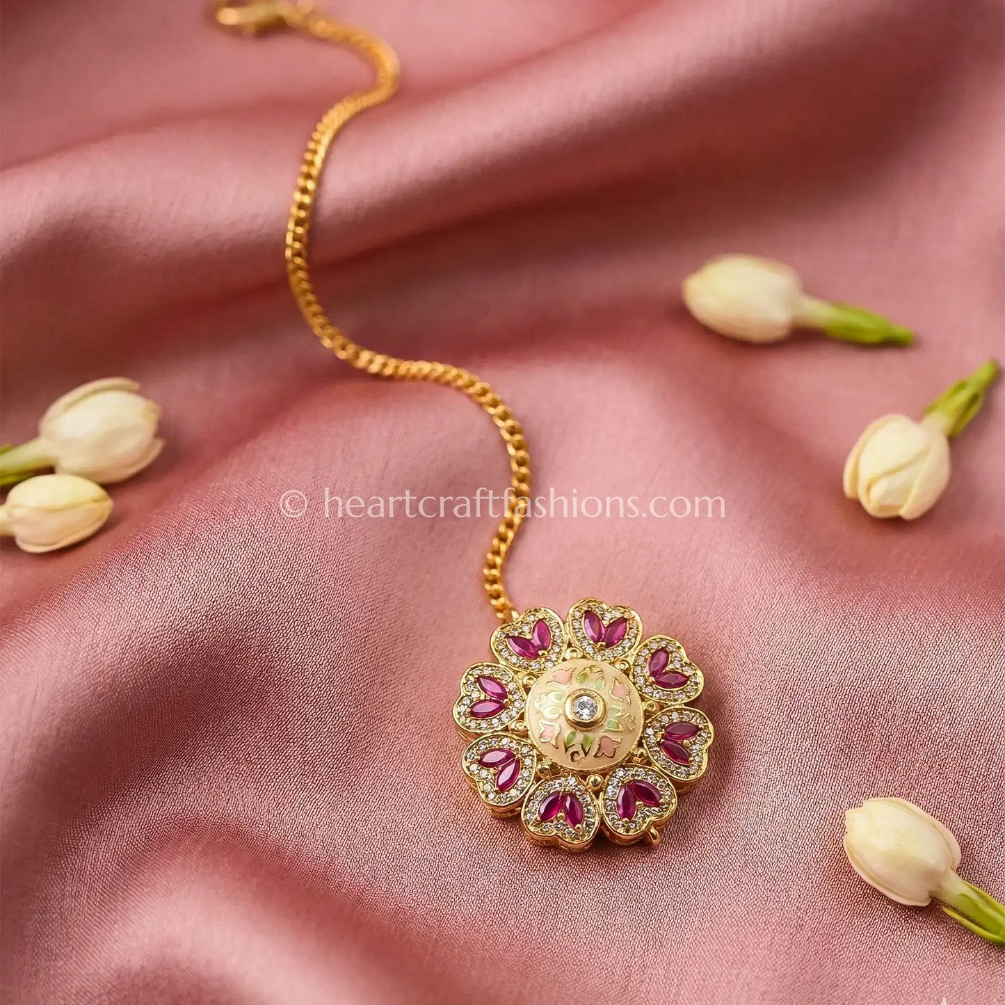 Floral Ruby Enamel Borla