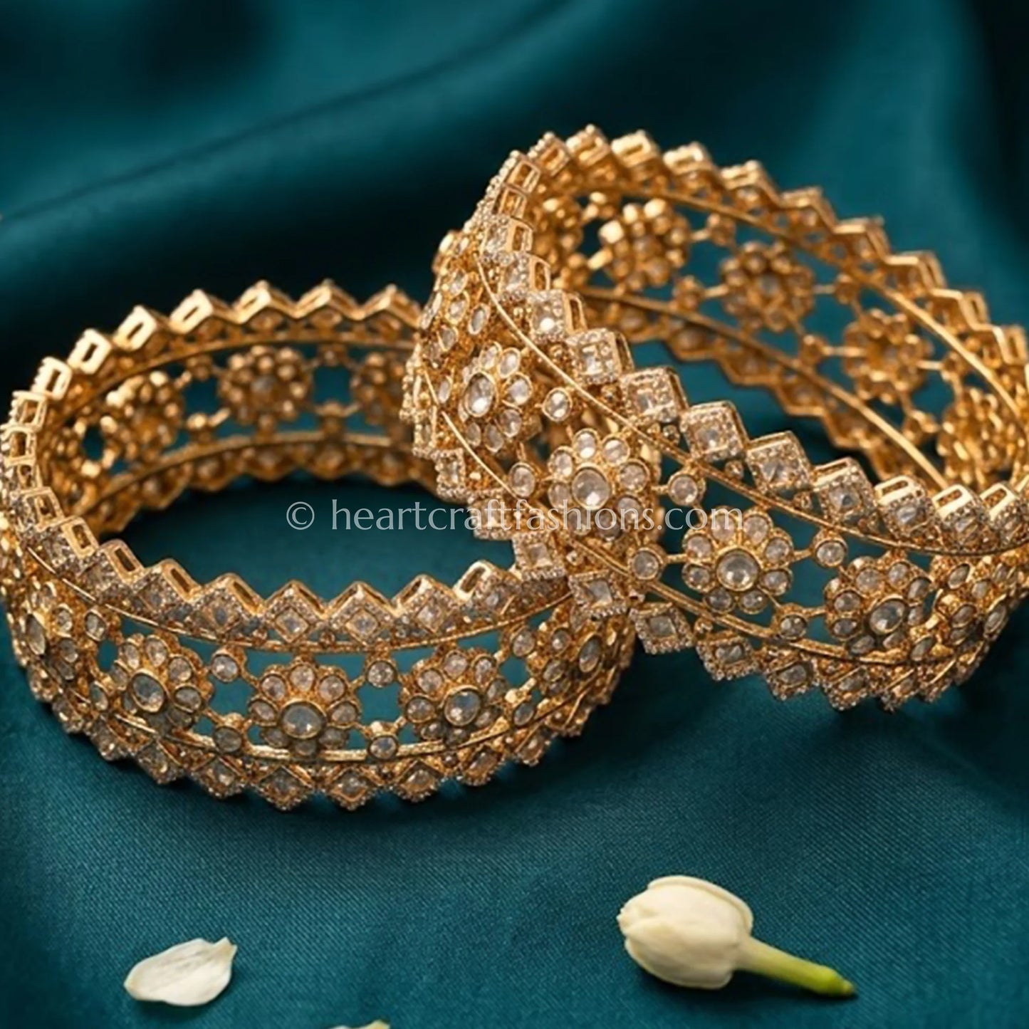 Floral Sunehri Kundan Patla