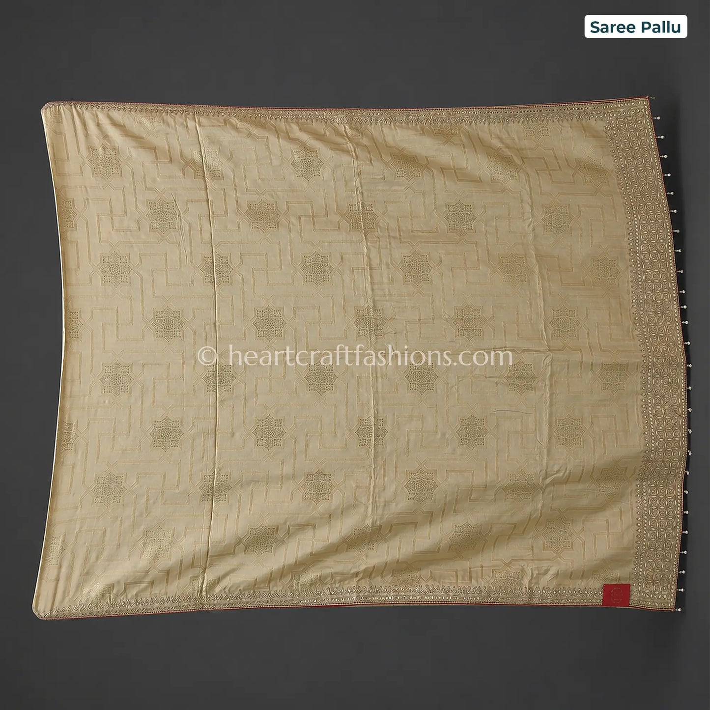Golden Elegance Kolkata Handwork Silk Saree