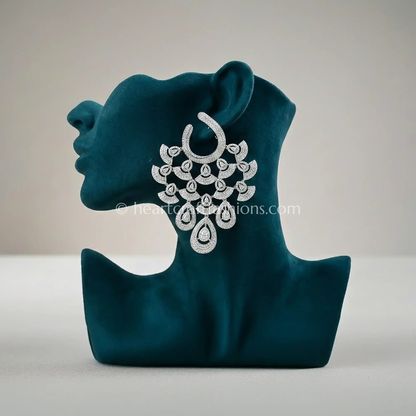 Grand Crystal Chandbali Earrings