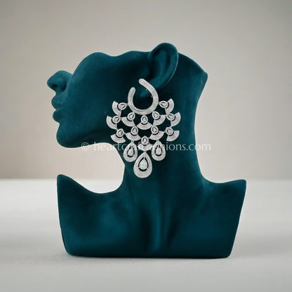 Grand Crystal Chandbali Earrings