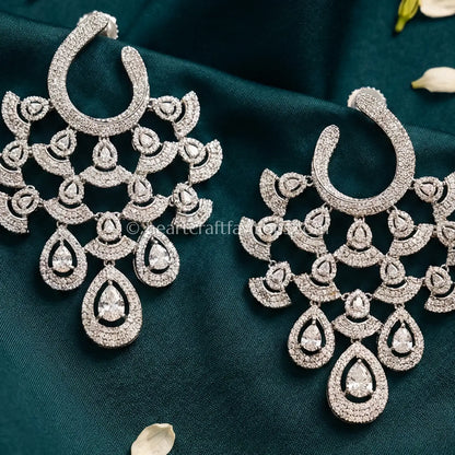 Grand Crystal Chandbali Earrings