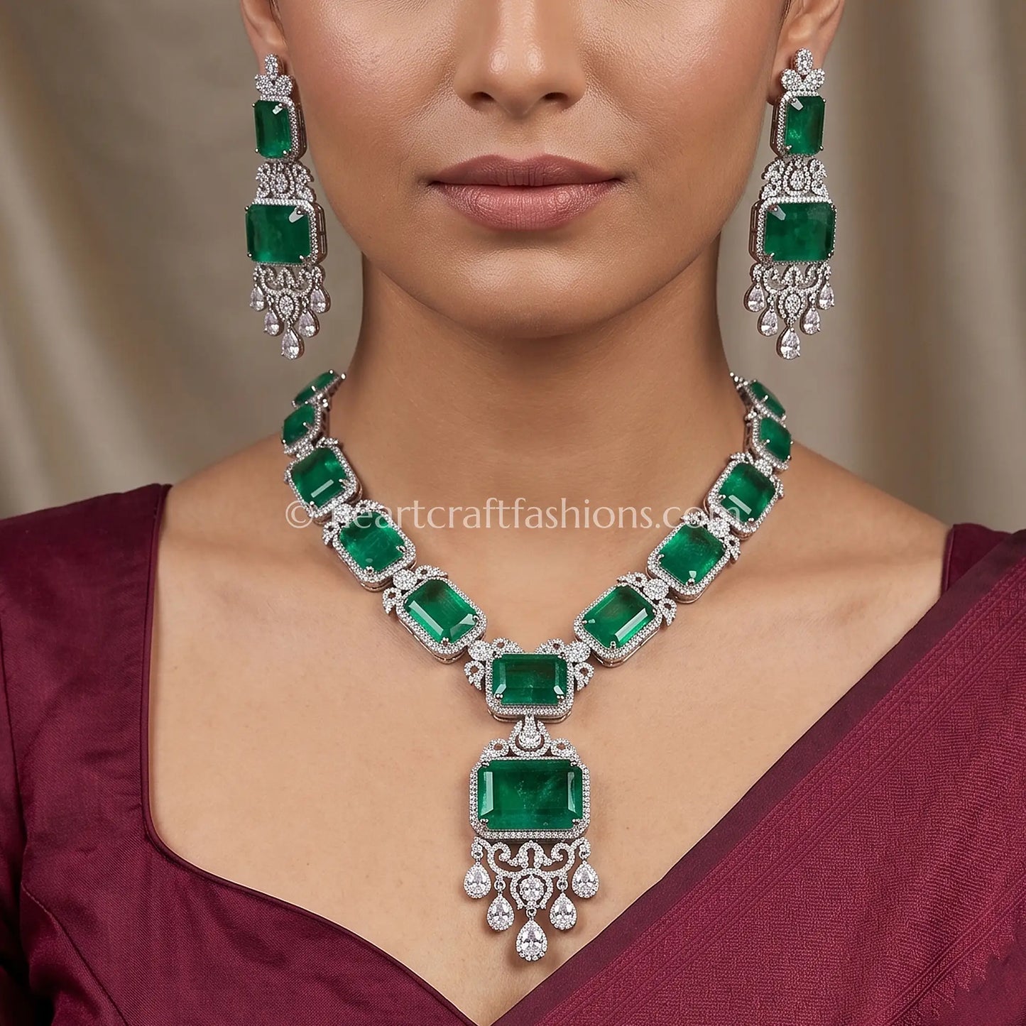 Grand Emerald Step-Cut Royal Set