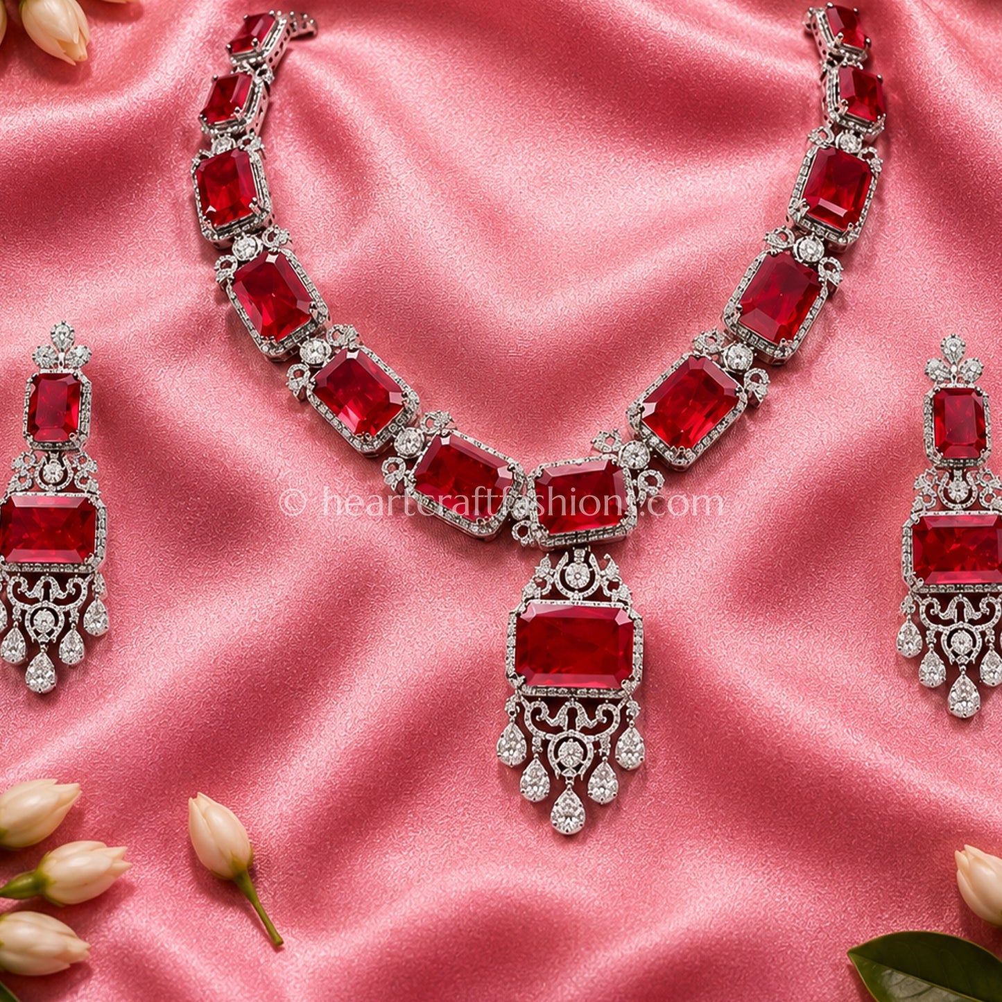 Grand Ruby Emerald-Cut Statement Set