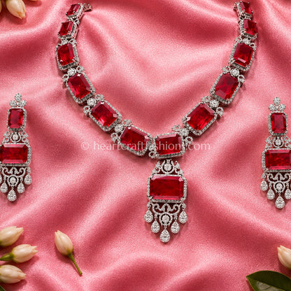 Grand Ruby Emerald-Cut Statement Set
