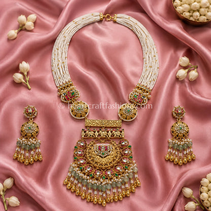 Grand Heritage Pachi Kundan Statement Haar