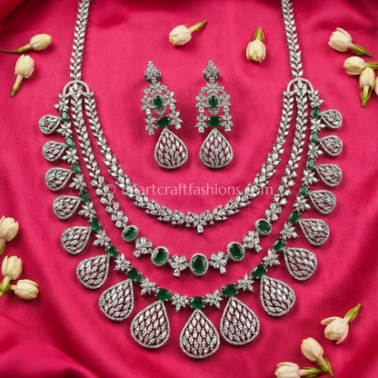 Green Layered Zircon Necklace
