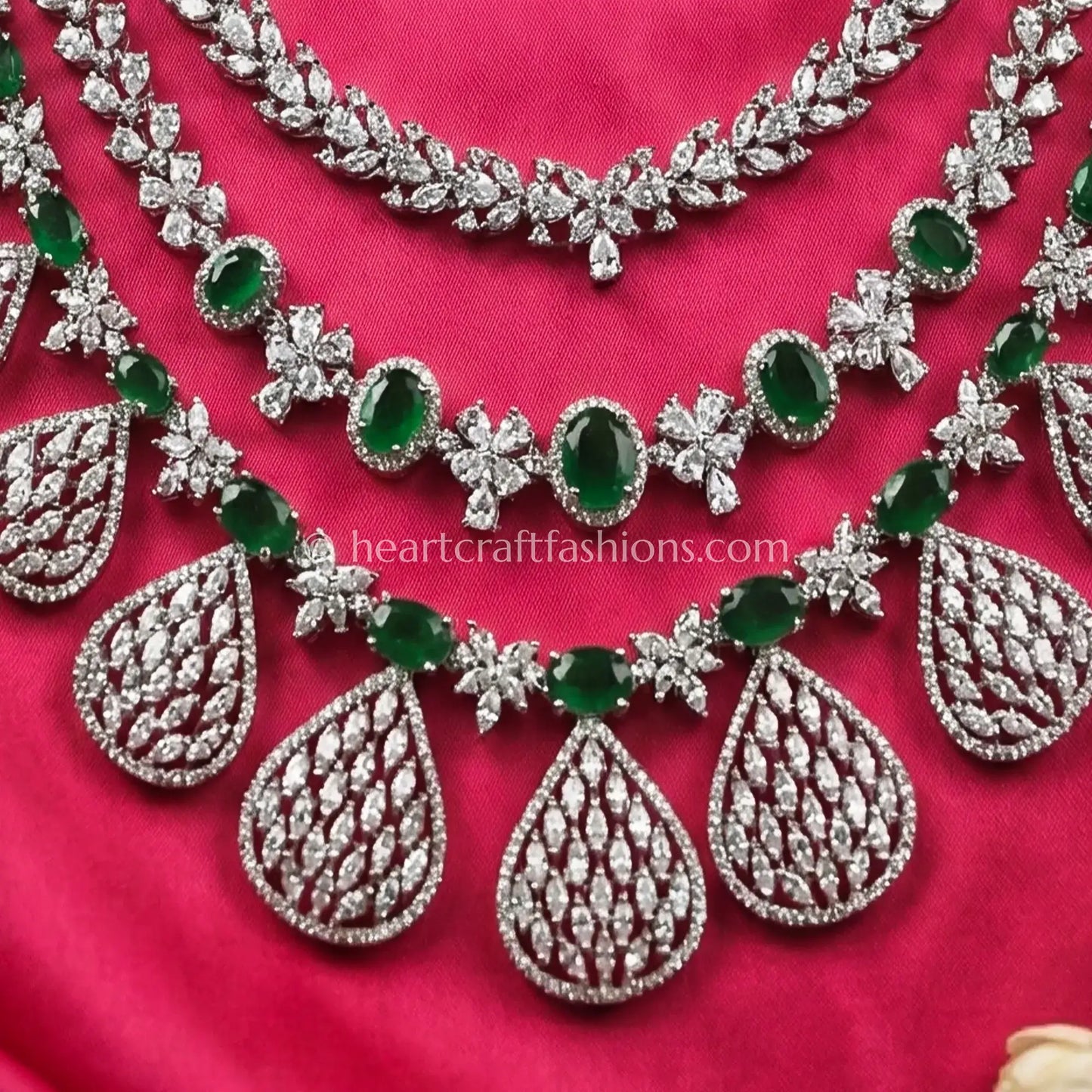 Green Layered Zircon Necklace