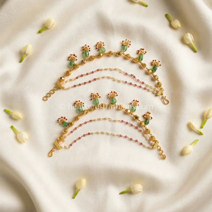 Green & Ruby Floral Heritage Kaan Chain