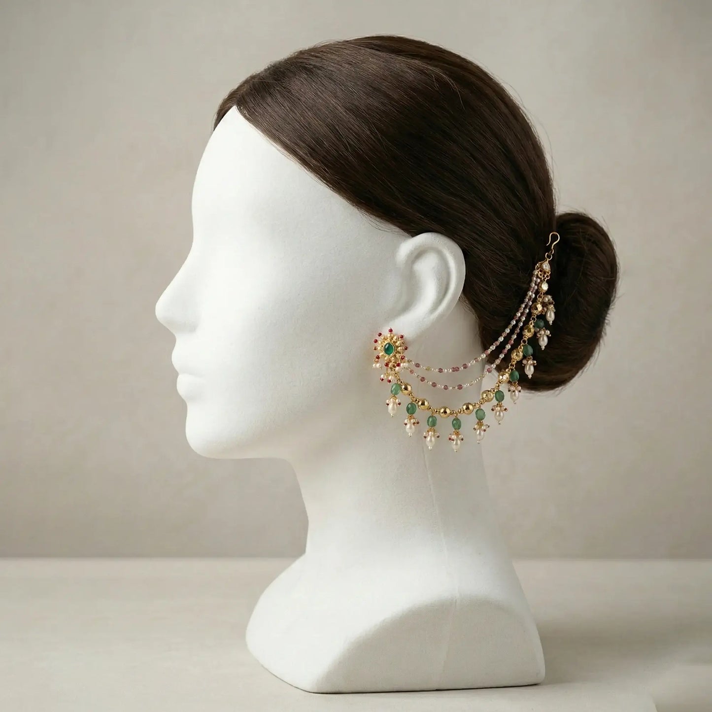 Green & Ruby Floral Heritage Kaan Chain