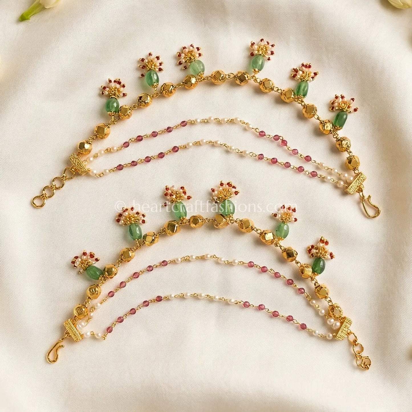 Green & Ruby Floral Heritage Kaan Chain