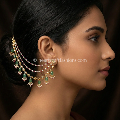 Green & Ruby Floral Heritage Kaan Chain