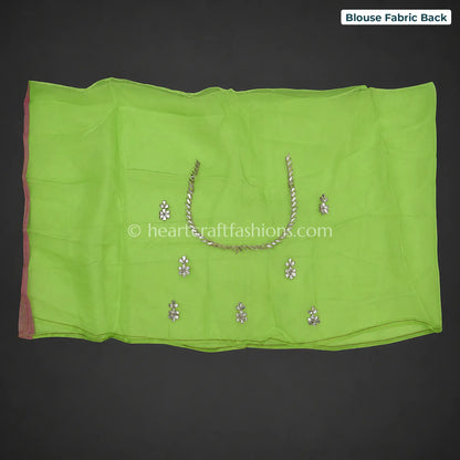Gulmohar Ombre Kora Silk Gota Patti Saree