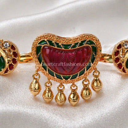 Gulnaar Carved Stone Amrapali Ring
