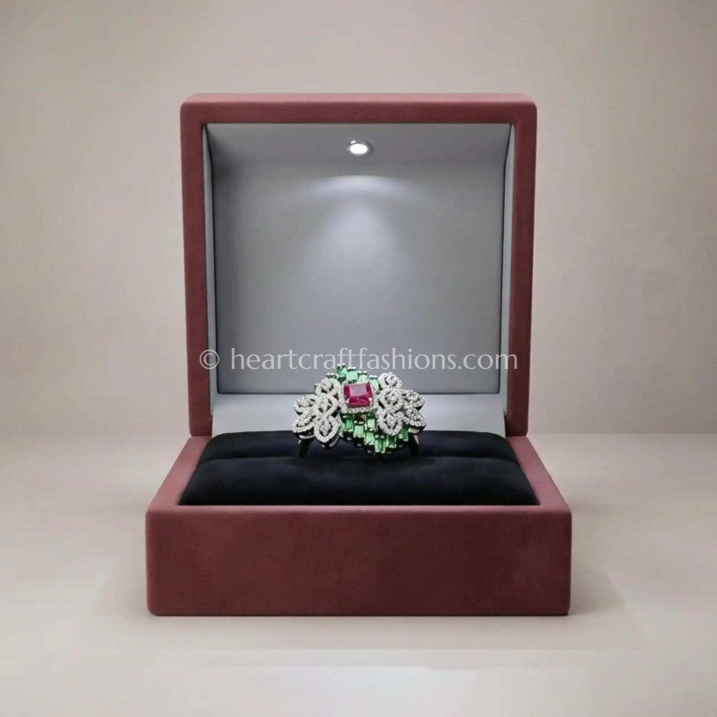 Gulnaar Emerald Garden Statement Ring