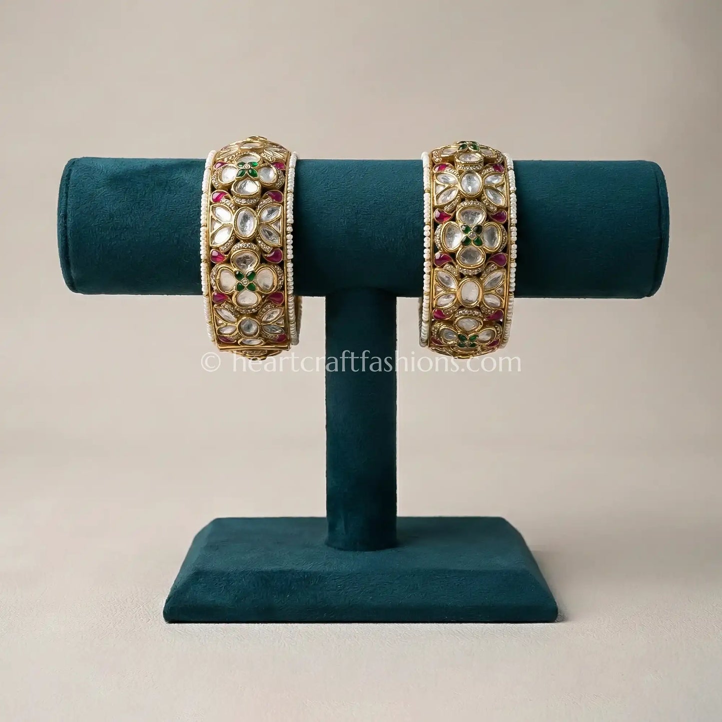 Gulnaar Floral Polki Bangles