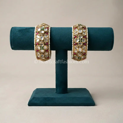 Gulnaar Floral Polki Bangles
