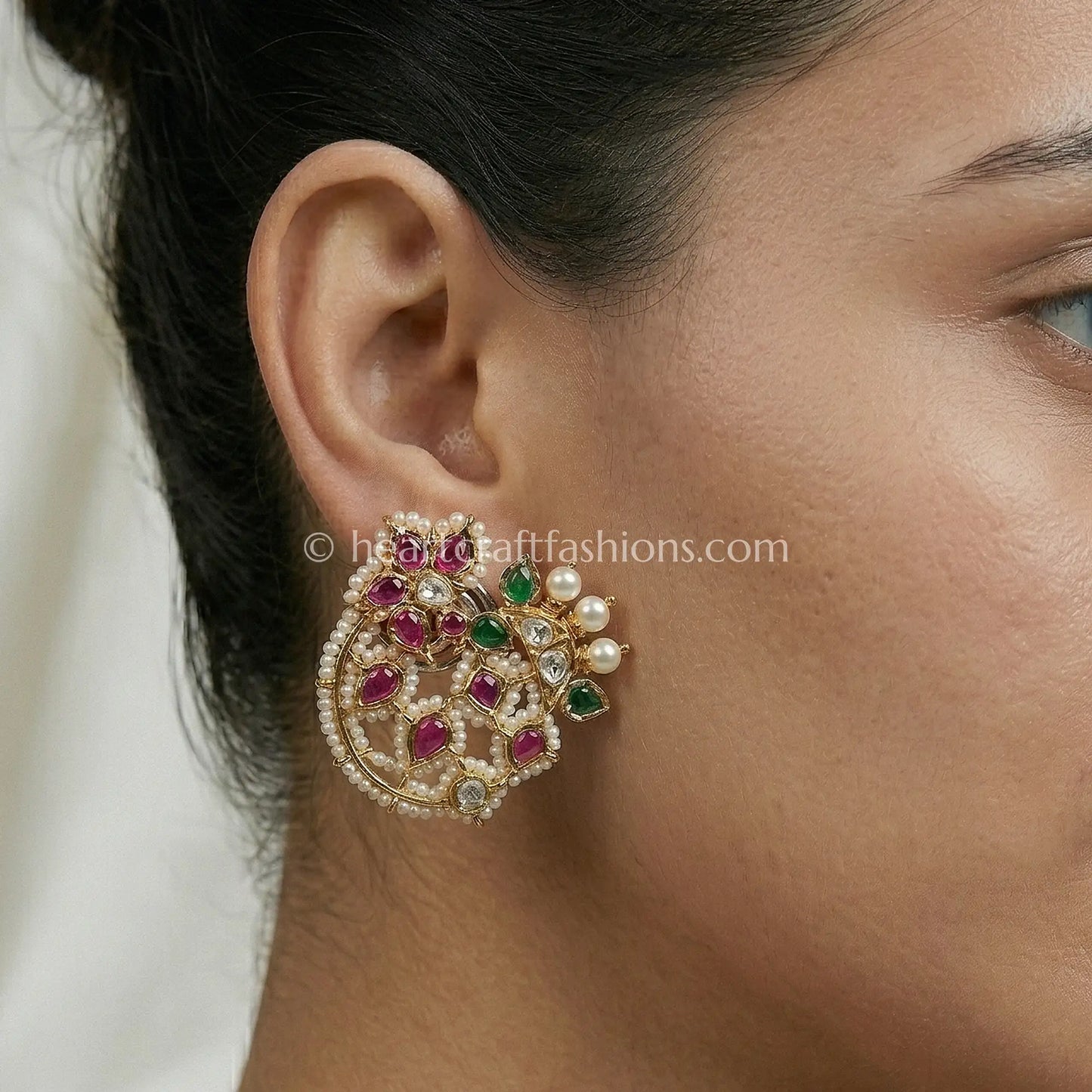 Gulnaar Heritage Kundan Studs