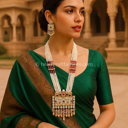 Gulnaar Ivory Pearl Heritage Pendant Necklace Set