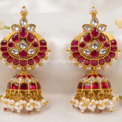 Gulnaar South Indian Jadau Kundan Jhumka Earrings