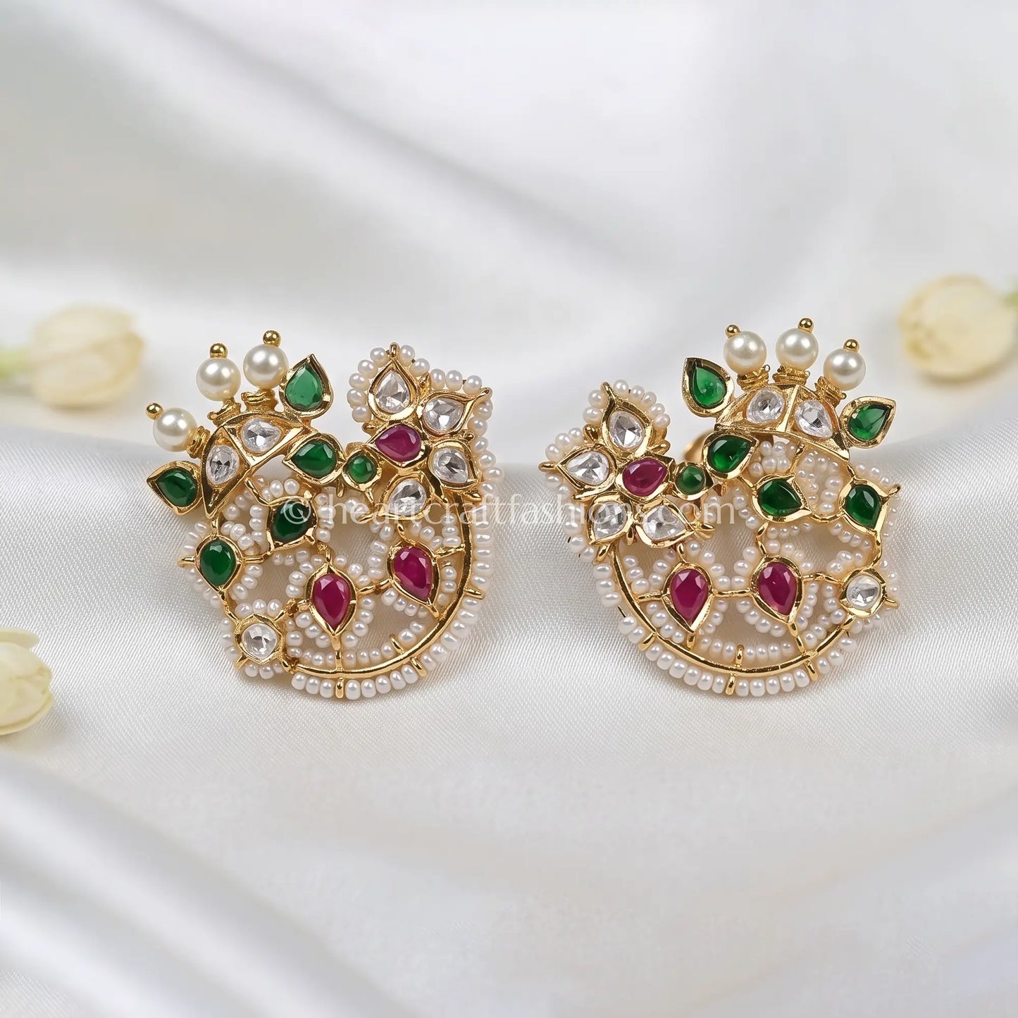 Gulrang Heritage Kundan Studs