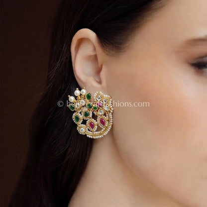 Gulrang Heritage Kundan Studs
