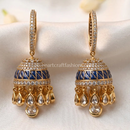 Gulruby Sunehri Kundan Bali