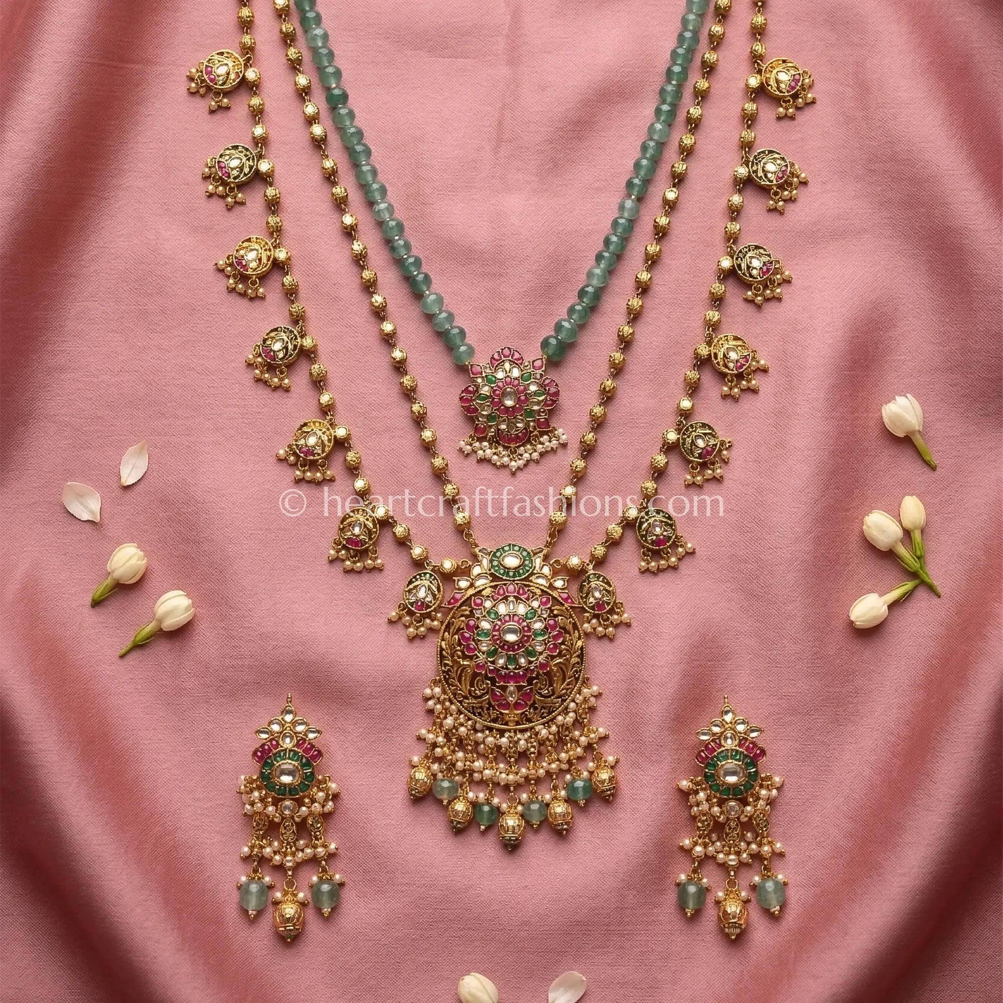 Heritage Pachi Watermelon Stone Layered Necklace