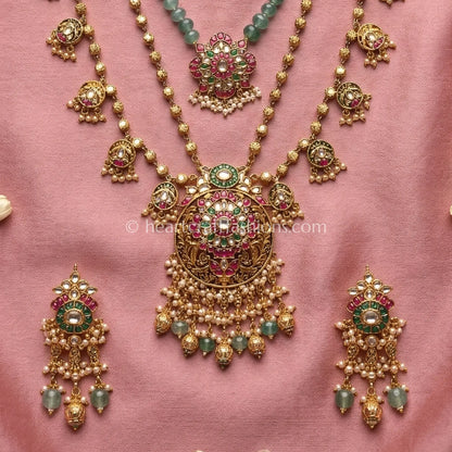 Heritage Pachi Watermelon Stone Layered Necklace