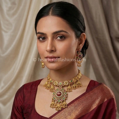 Heritage Rajwadi Kundan Jhumki Choker