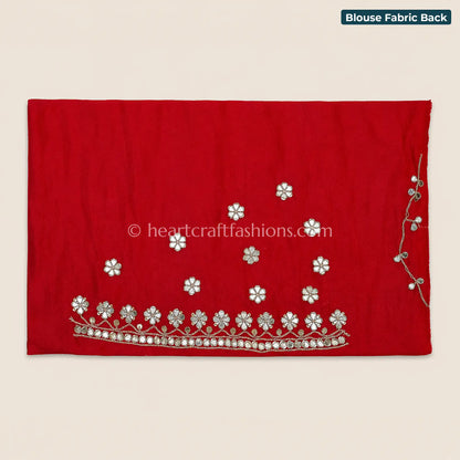 Handcrafted Mustard Orange & Red Bandhej Lehenga Set with Gharchola Dupatta