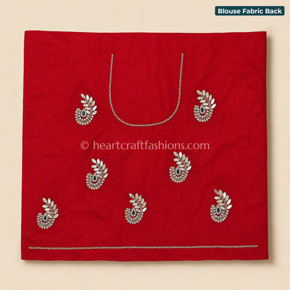 Handmade Red Gharchola Bandhej Lehenga Set with Gota Patti Work