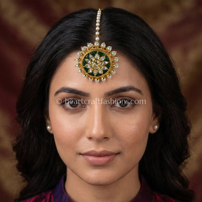 Heritage AC Emerald Flora Kundan & Pearl Borla
