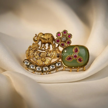 Heritage Gajraj Panna Ring