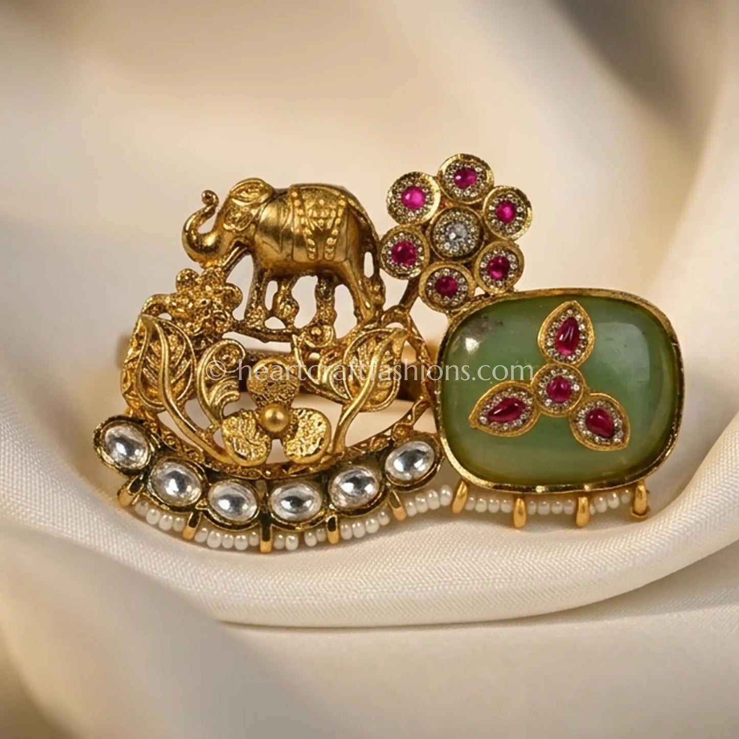Heritage Gajraj Panna Ring