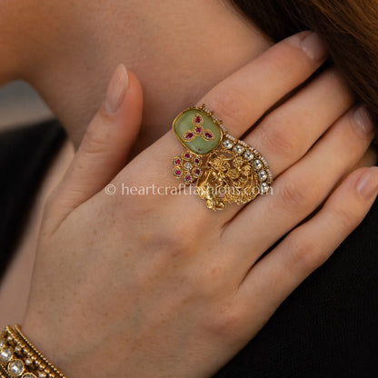 Heritage Gajraj Panna Ring