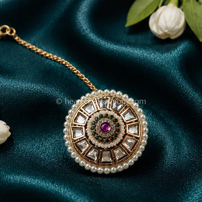 Heritage Kundan & Pearl Circular Borla