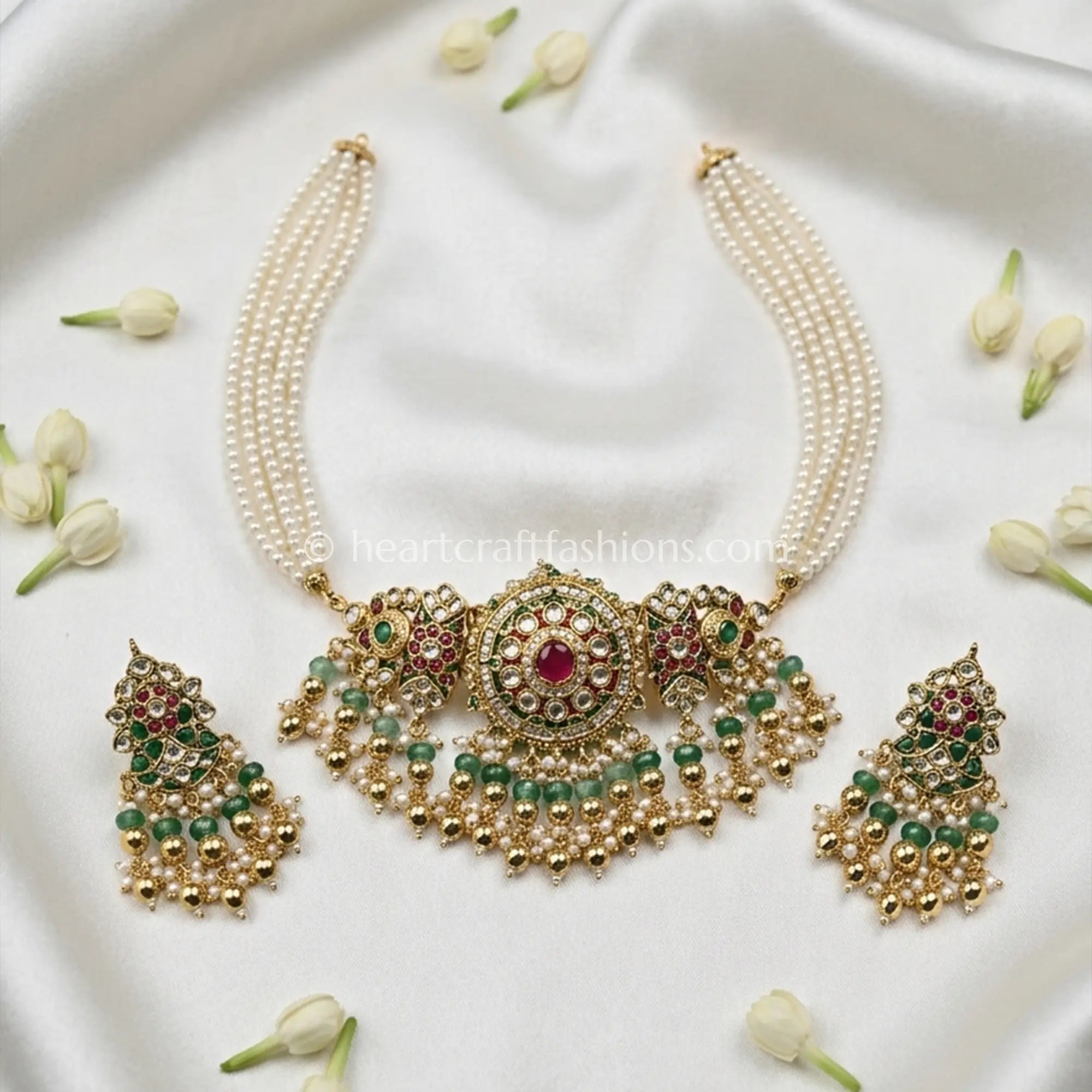 Heritage Pachi Kundan Jadau Choker Set