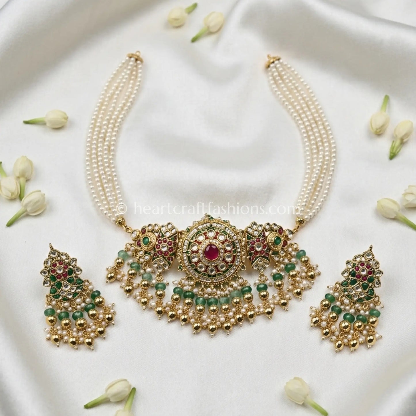 Heritage Pachi Kundan Jadau Choker Set
