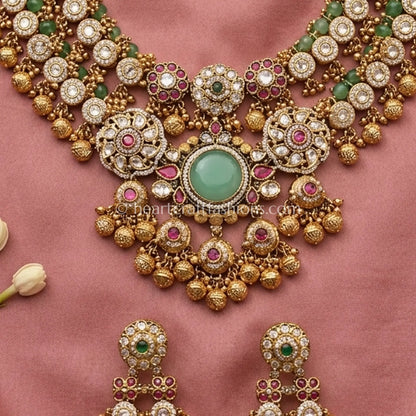 Heritage Pachi Kundan Layered Necklace Set