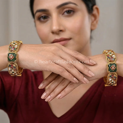 Heritage Pachi Meenakari Patla