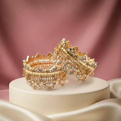 Heritage Polki Filigree Kada Set