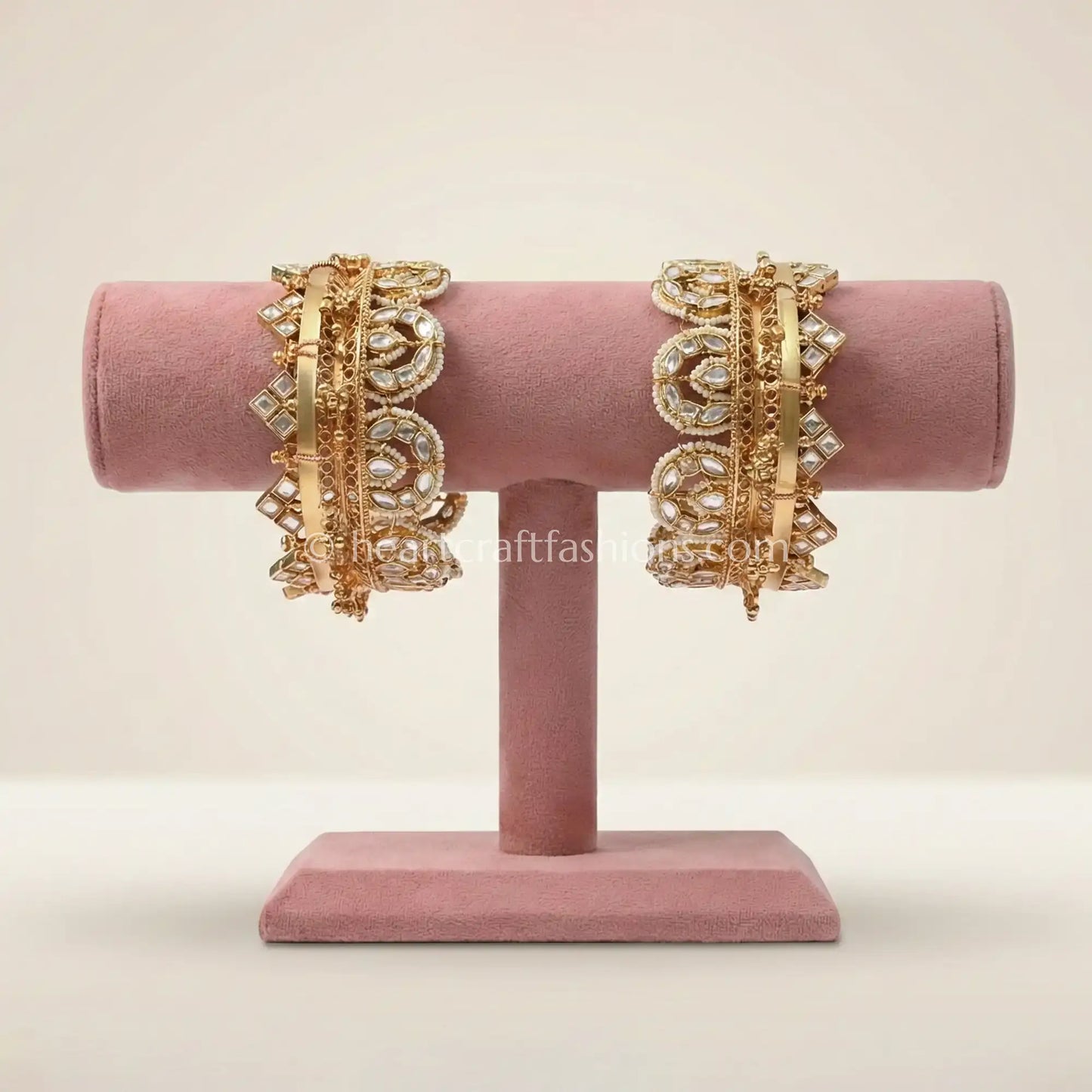 Heritage Polki Filigree Kada Set