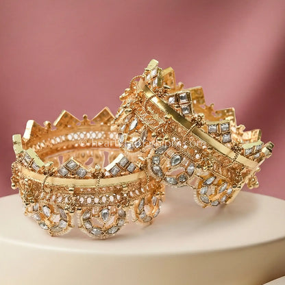 Heritage Polki Filigree Kada Set