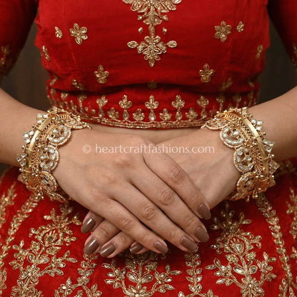 Heritage Polki Filigree Kada Set