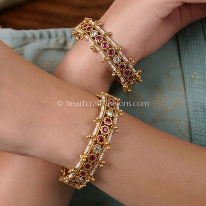 Heritage Ruby Floral Sleek Patla