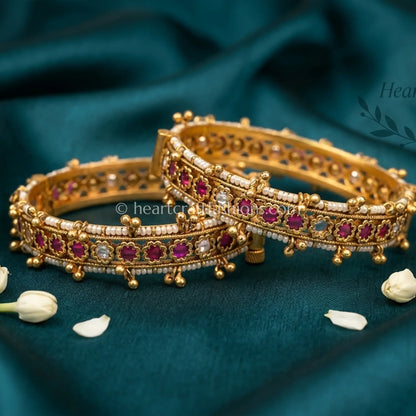 Heritage Ruby Floral Sleek Patla