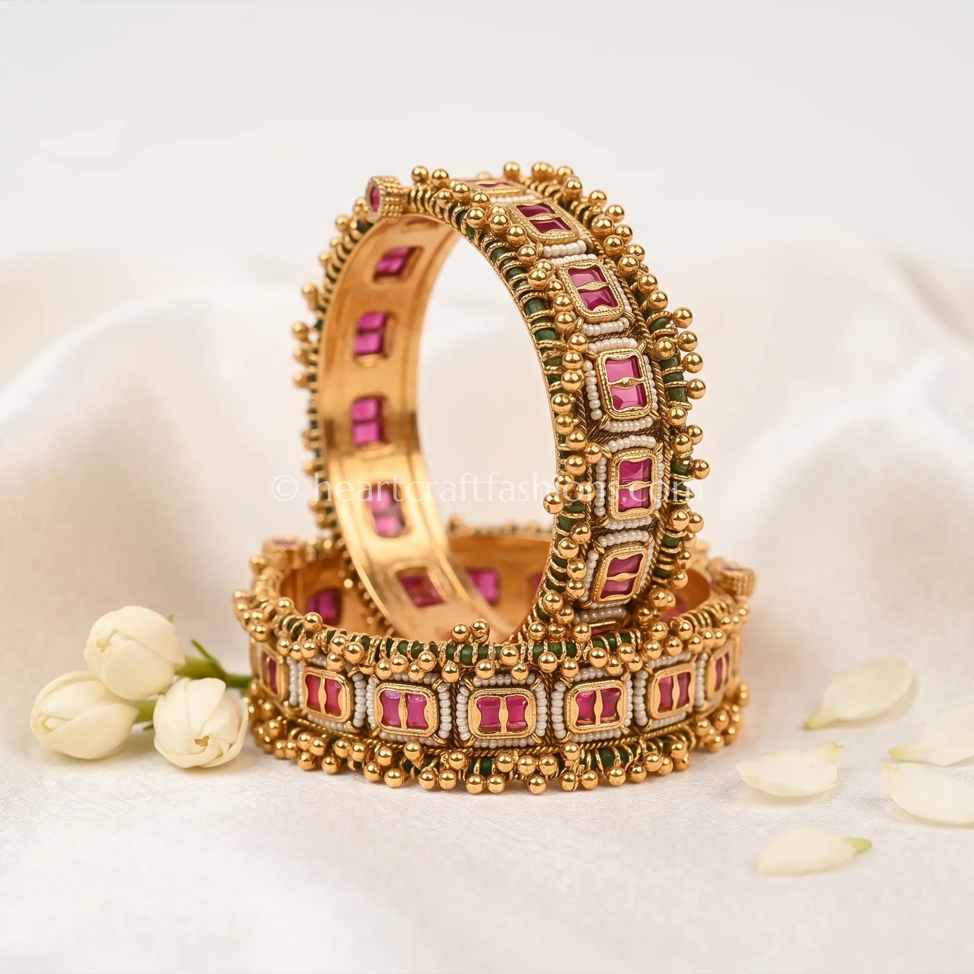 Heritage Ruby Kundan Broad Patla