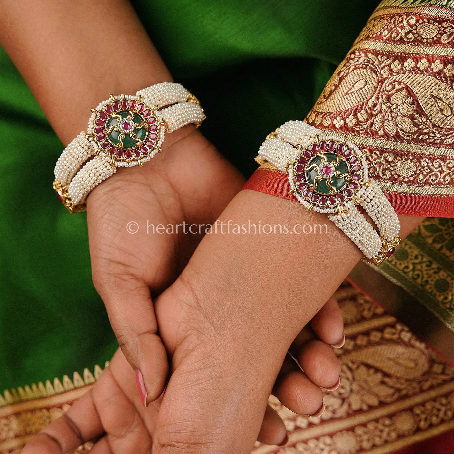 Heritage Moti Ruby Emerald Patla